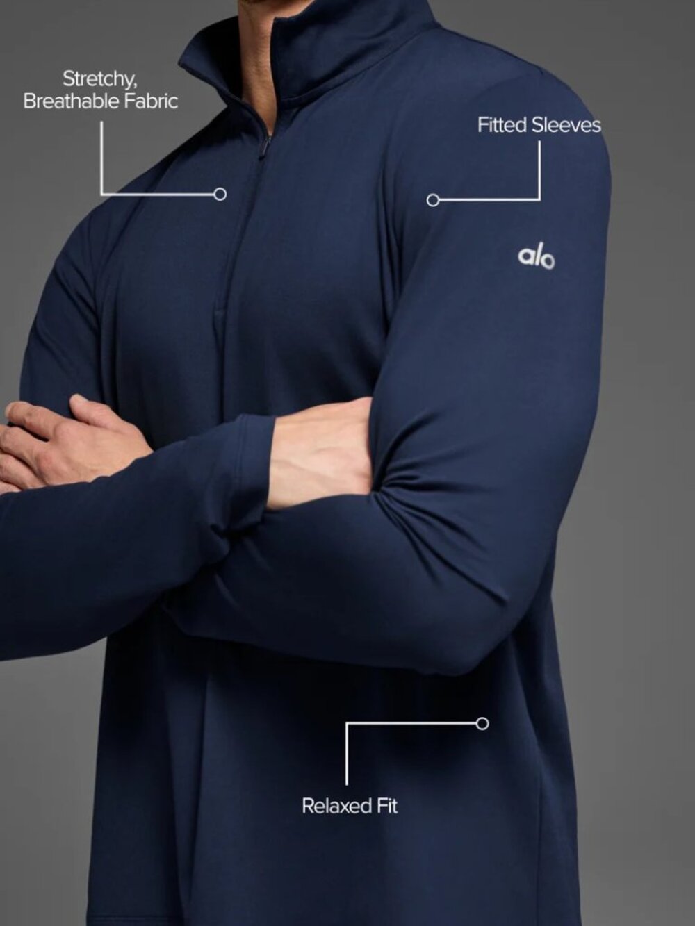 Alo Conquer 1/4 Zip Long Sleeve - Picture 2 of 7